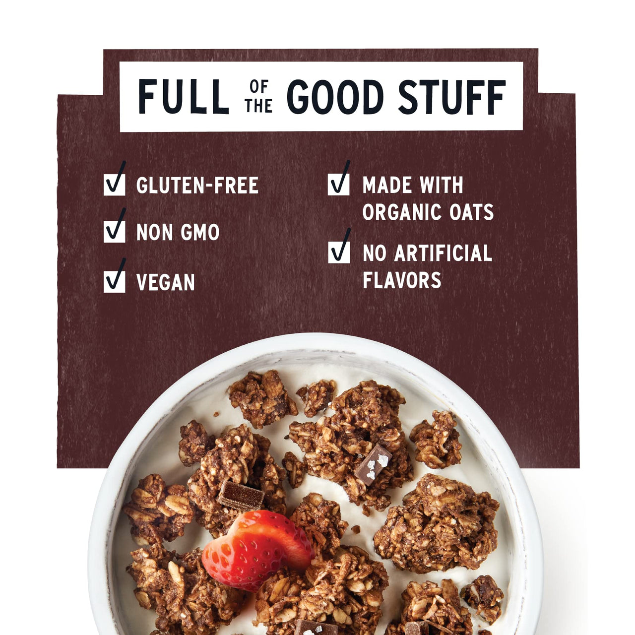 Purely Elizabeth, Chocolate Sea Salt, Ancient Grain Granola with Probiotics, Gluten-Free, Non-GMO (8oz Bag)