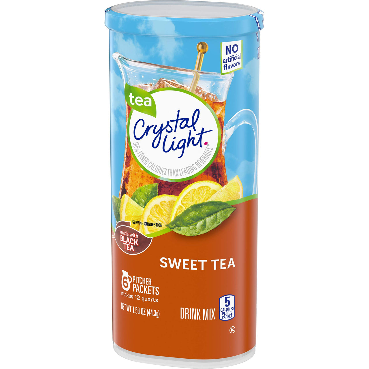 Crystal Light Sweet Tea Drink Mix, 1 count (Pack of 2) (contains 6 pitcher packets each)