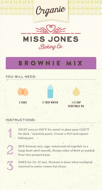 Miss Jones Baking Organic Fudge Brownie Mix, Non-GMO, Vegan-Friendly: Rich Cocoa (Pack of 1)