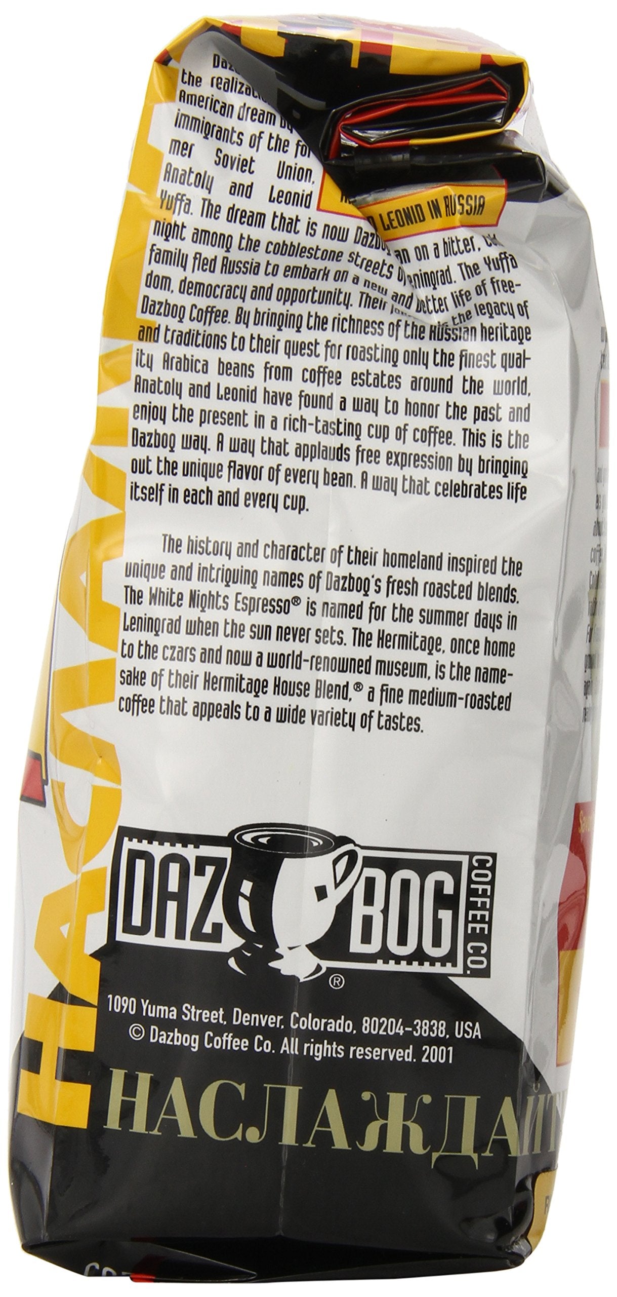 Dazbog Coffee | Roulette Blend | Ground Coffee | 11 oz. | Light & Dark Roasts | Smoky French Roasted Coffee | Full Bodied Blend | Vacuum Sealed Freshness