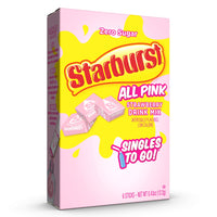 Starburst Singles To Go Powdered Drink Mix, All Pink Strawberry, 1 Box with 6 Packets - 6 Total Servings