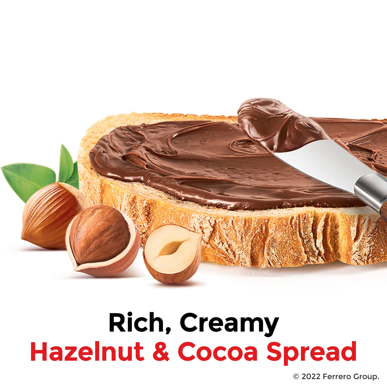 Nutella Hazelnut Spread with Cocoa for Breakfast, Great for Easter Baking, 13 oz Jar