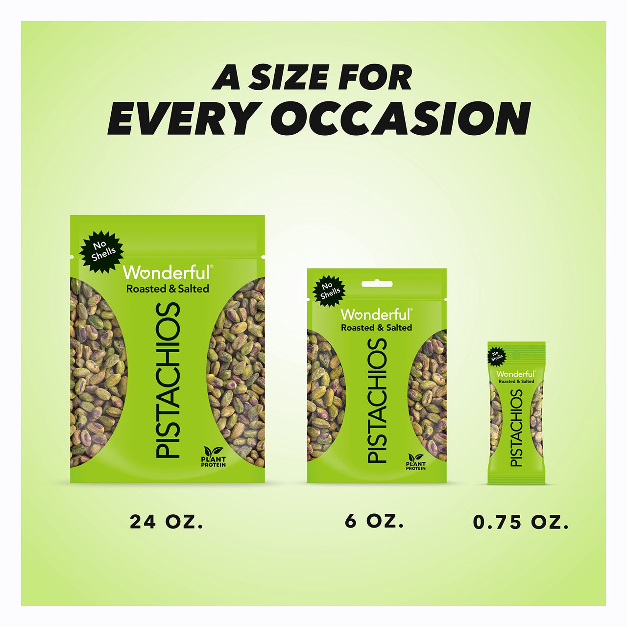 Wonderful Pistachios, No-Shell, Roasted and Salted Nuts, 6 Oz