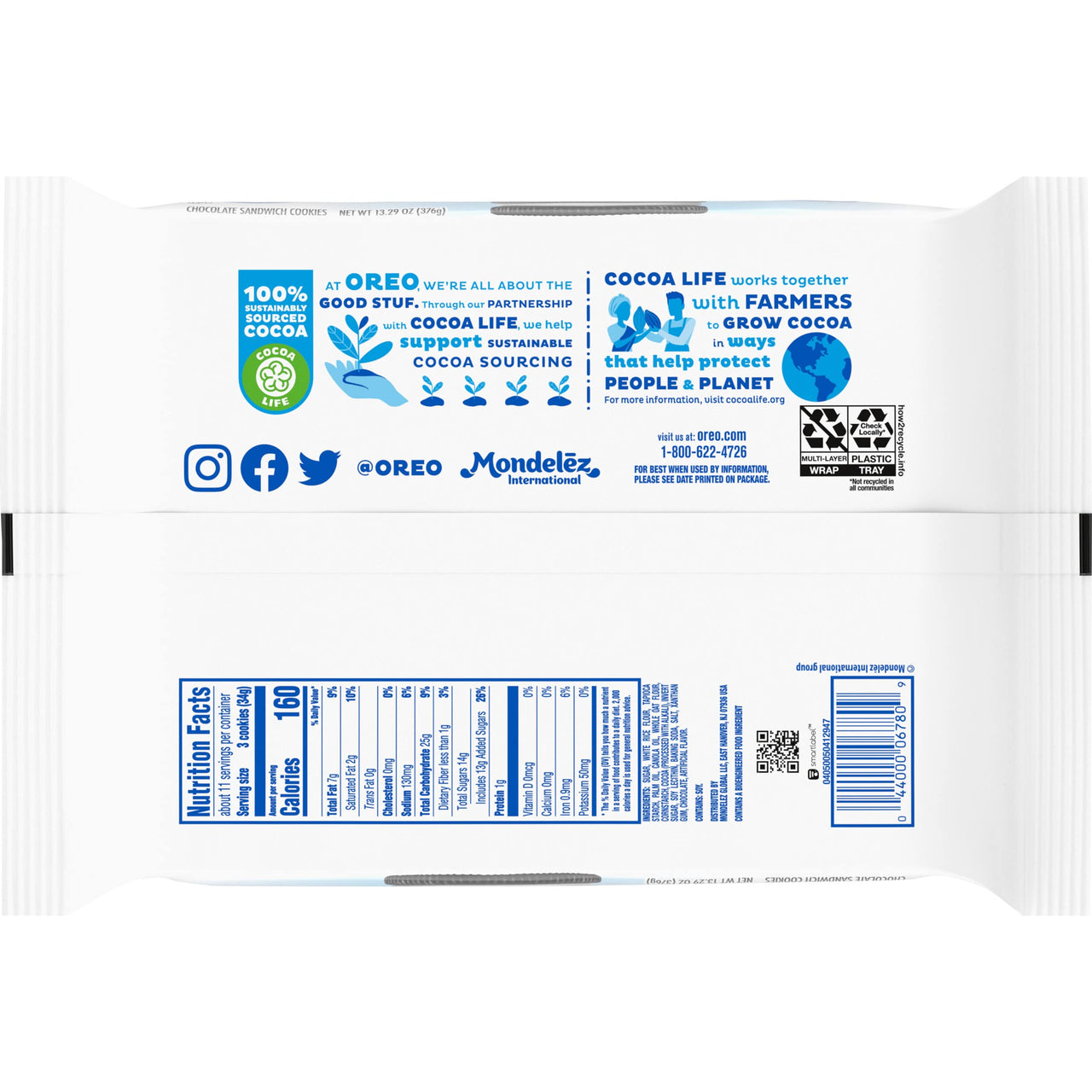 OREO Gluten Free Chocolate Sandwich Cookies, 13.29 oz