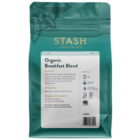 Stash Tea Organic Breakfast Blend Black Tea - Caffeinated, Non-GMO Project Verified Premium Tea with No Artificial Ingredients, Loose Leaf, 3.5 Oz Bag