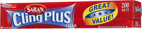 Saran Cling Plus Plastic Wrap, 200 Sq Ft, 1 Count (Pack of 1)