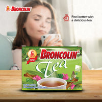 Broncolin Tea, Natural Remedy, Herbal Tea made with Plant Extracts, Helps Soothe an Irritated Throat, 2-Pack of 25 Tea Bags, 2 Boxes