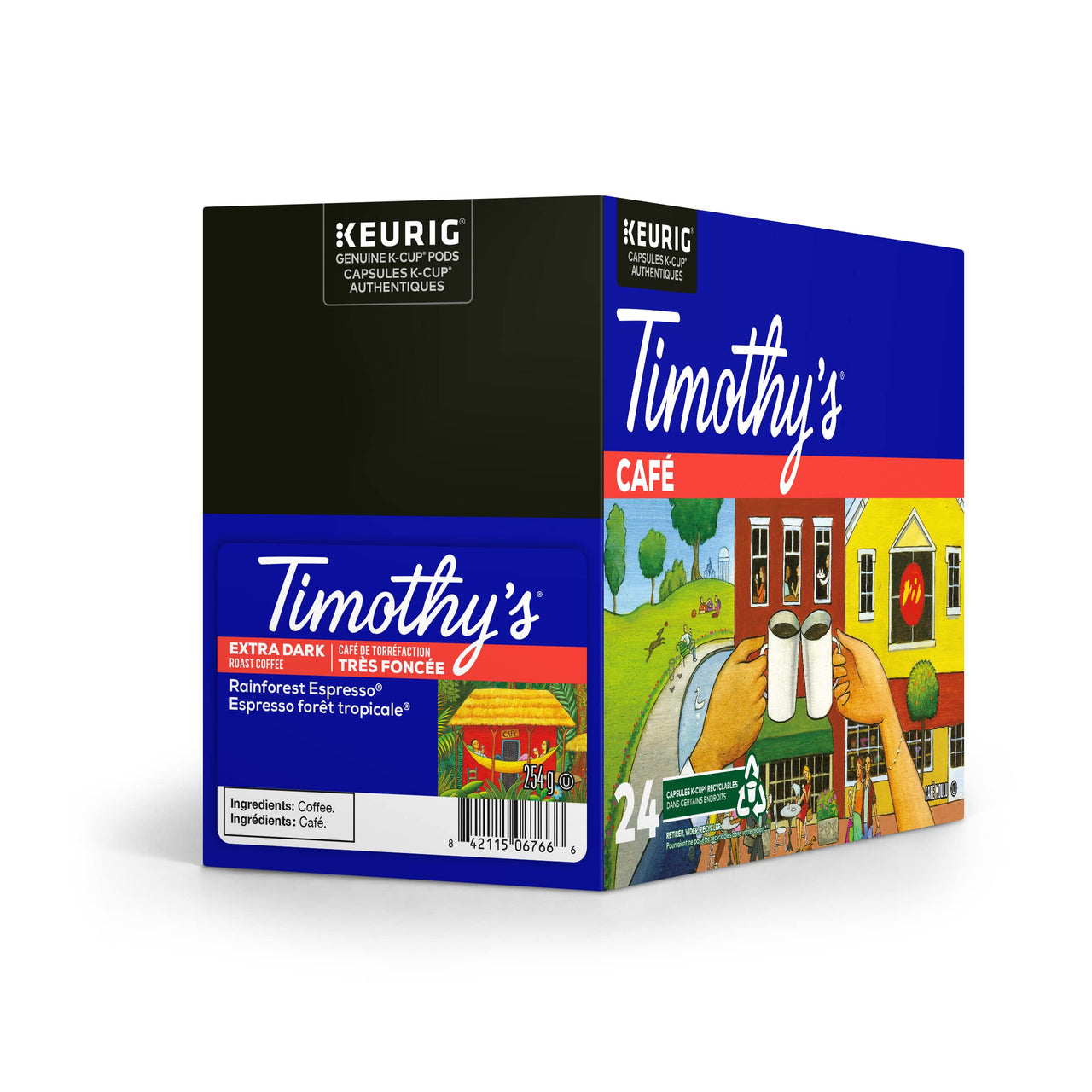 Timothy's  World Coffee Rainforest Espresso K-cup for Keurig Brewers, 24 Count