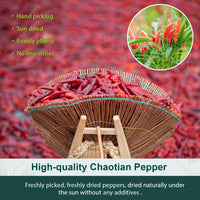 Soeos Whole Dried Chilies 4 oz, Mild Spicy Chili Peppers, Red Chili Pepper, Natural, Premium and Dry Sichuan Chile Peppers, Sichuan Pepper, Dried Peppers  Great for Mexican Recipes