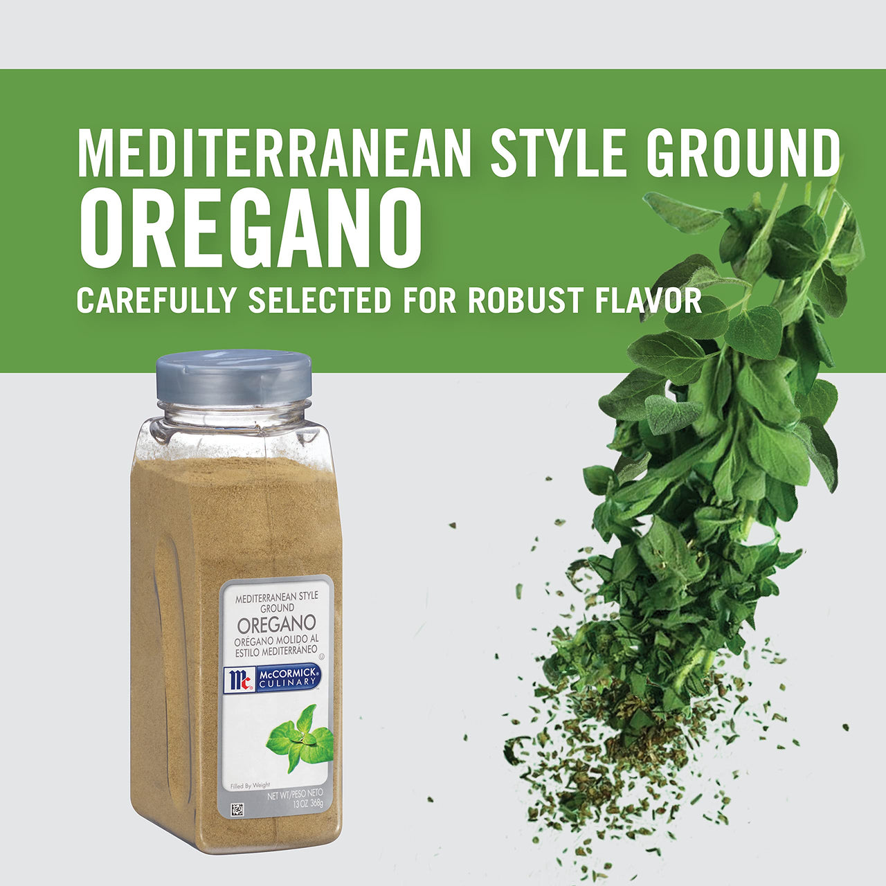 McCormick Culinary Mediterranean Style Ground Oregano, 13 oz - One 13 Ounce Container of Ground Oregano Spice, Use in Greek and Italian Cuisines for Full Flavor