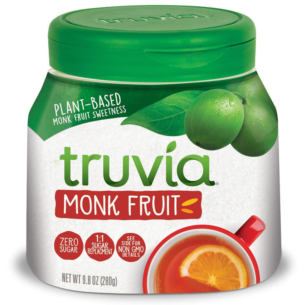 Truvia Calorie-Free Sweetener from the Monk Fruit Spoonable, 9.8 oz Monkfruit Jar