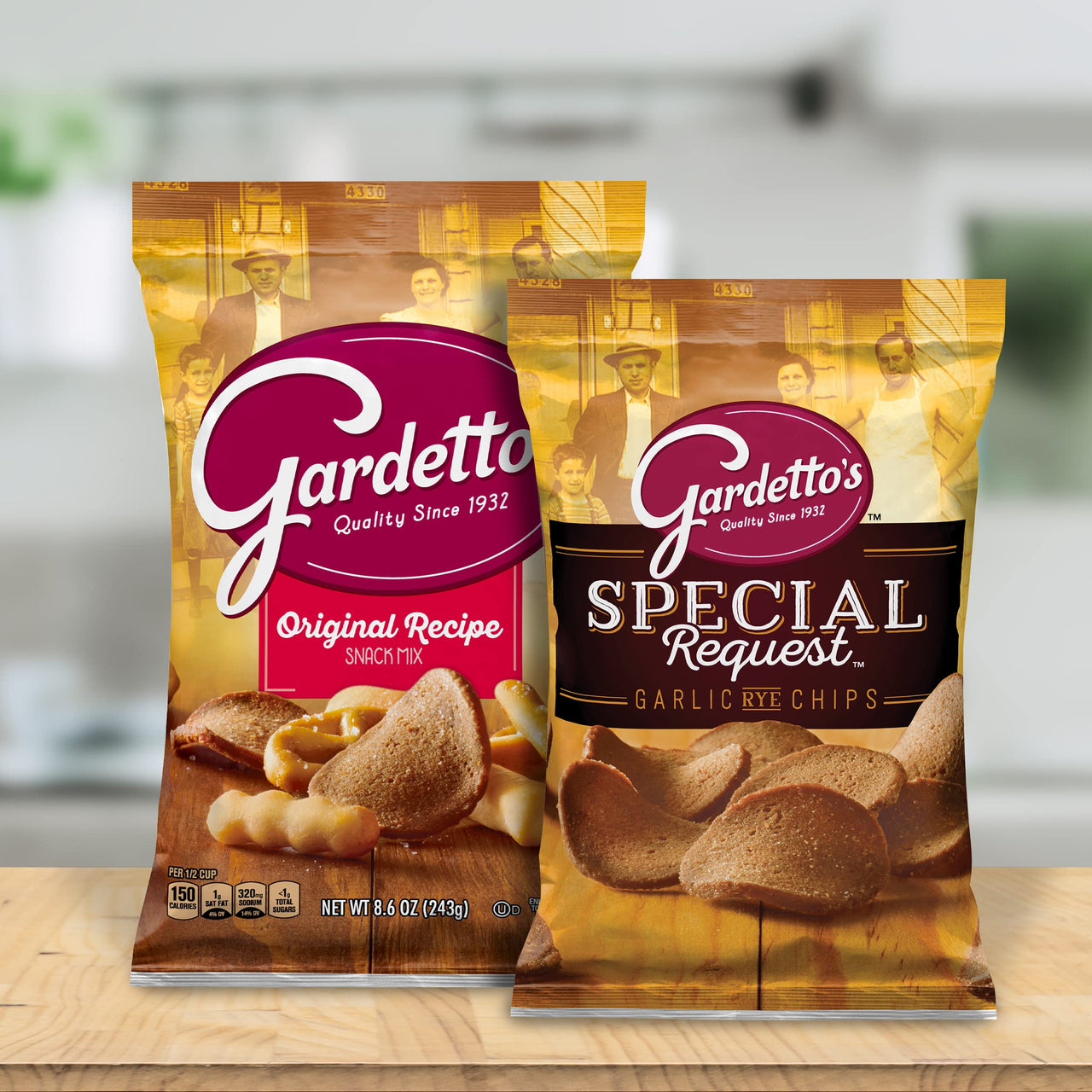 Gardetto's  Snack Mix, Roasted Garlic Rye Chips, 14 oz