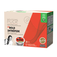 Wolfgang Puck Coffee Single Serve Capsules, French Roast, Compatible with Keurig K-Cup Brewers, Go Bold, 24 Count