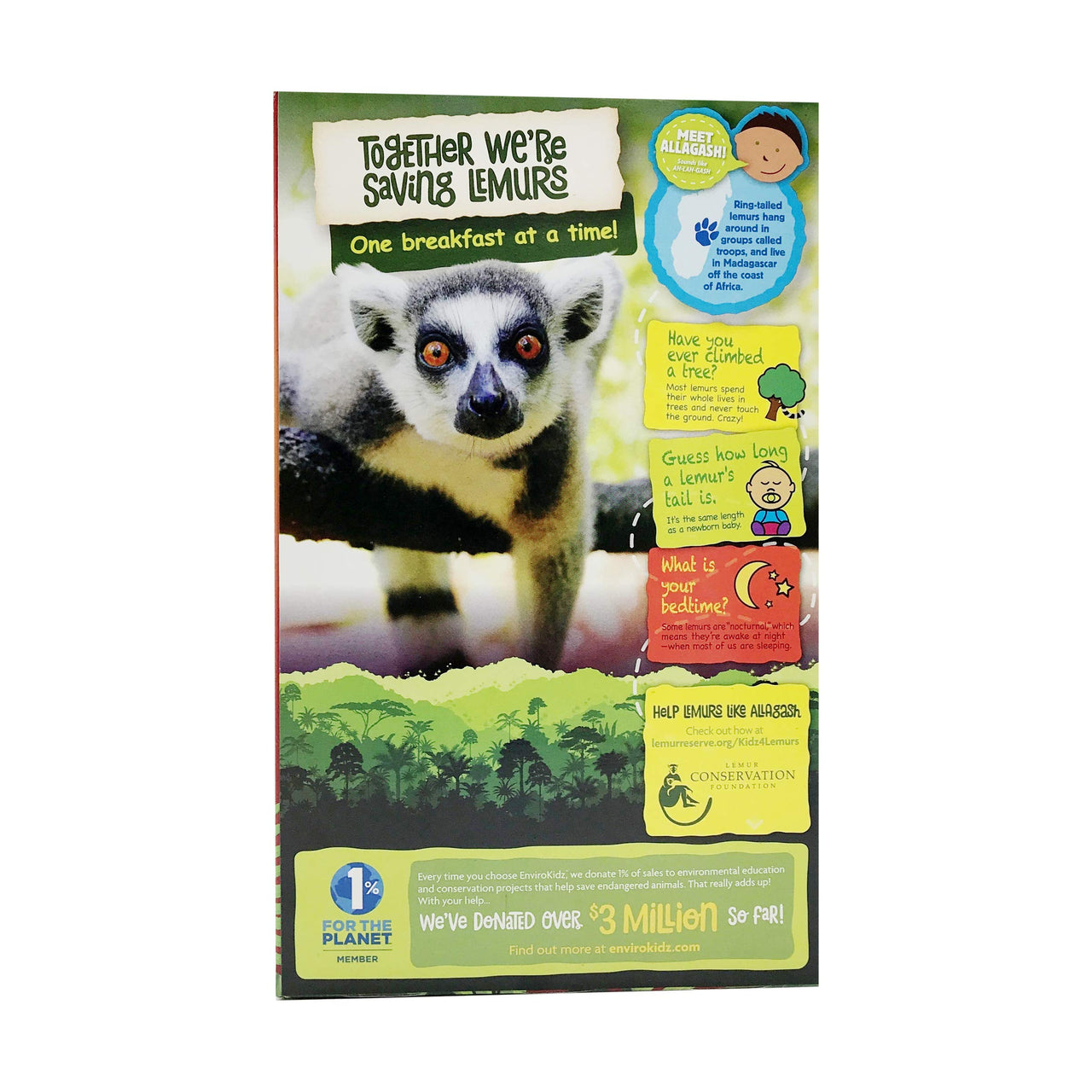Leapin Lemurs Peanut Butter & Chocolate Organic Cereal, 10 Oz Box, Gluten Free