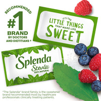 SPLENDA Stevia Zero Calorie Sweetener, Plant Based Sugar Substitute Granulated Powder, Single Serve Packets, 140 Count