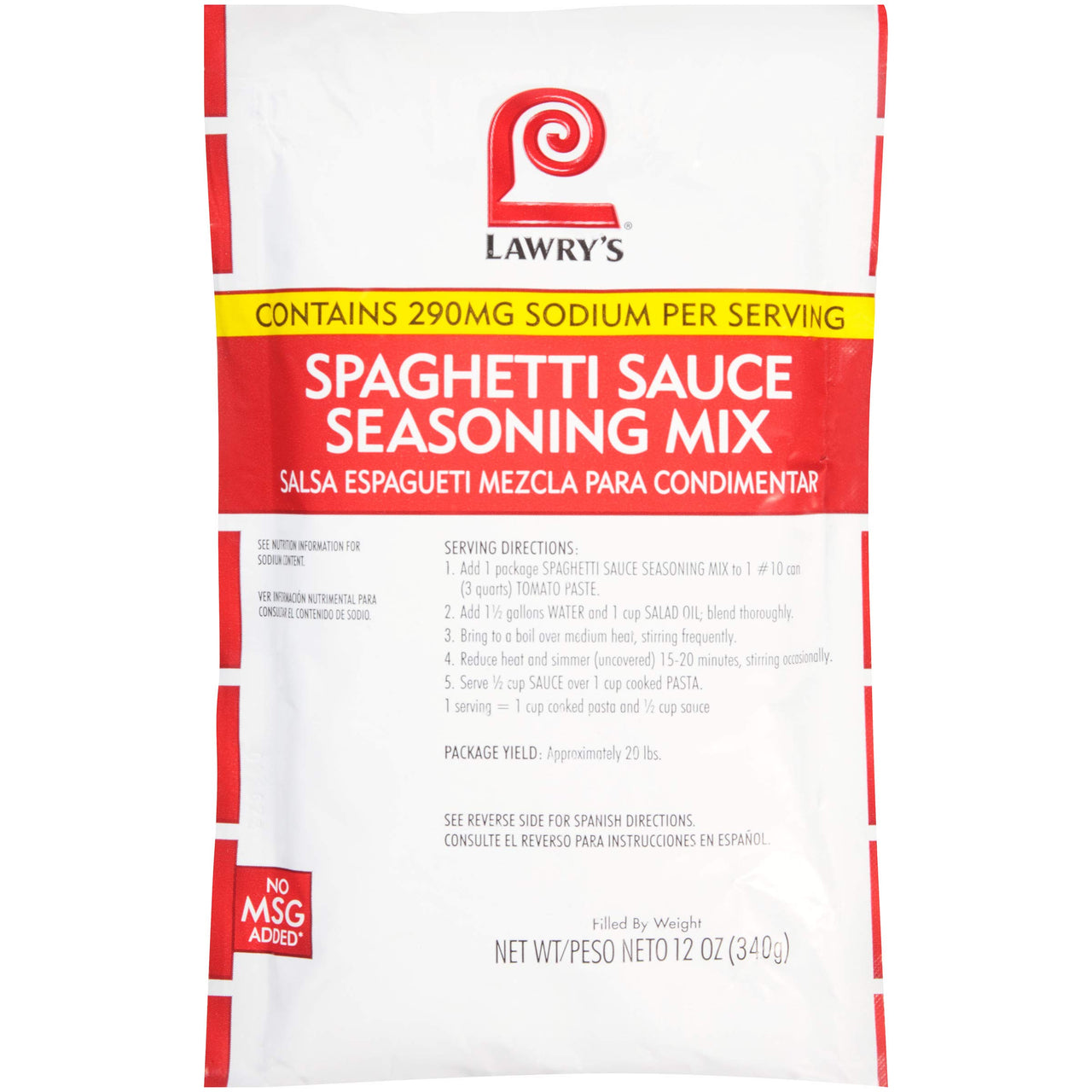 Lawry's  Spaghetti Sauce Seasoning Mix, 12 oz
