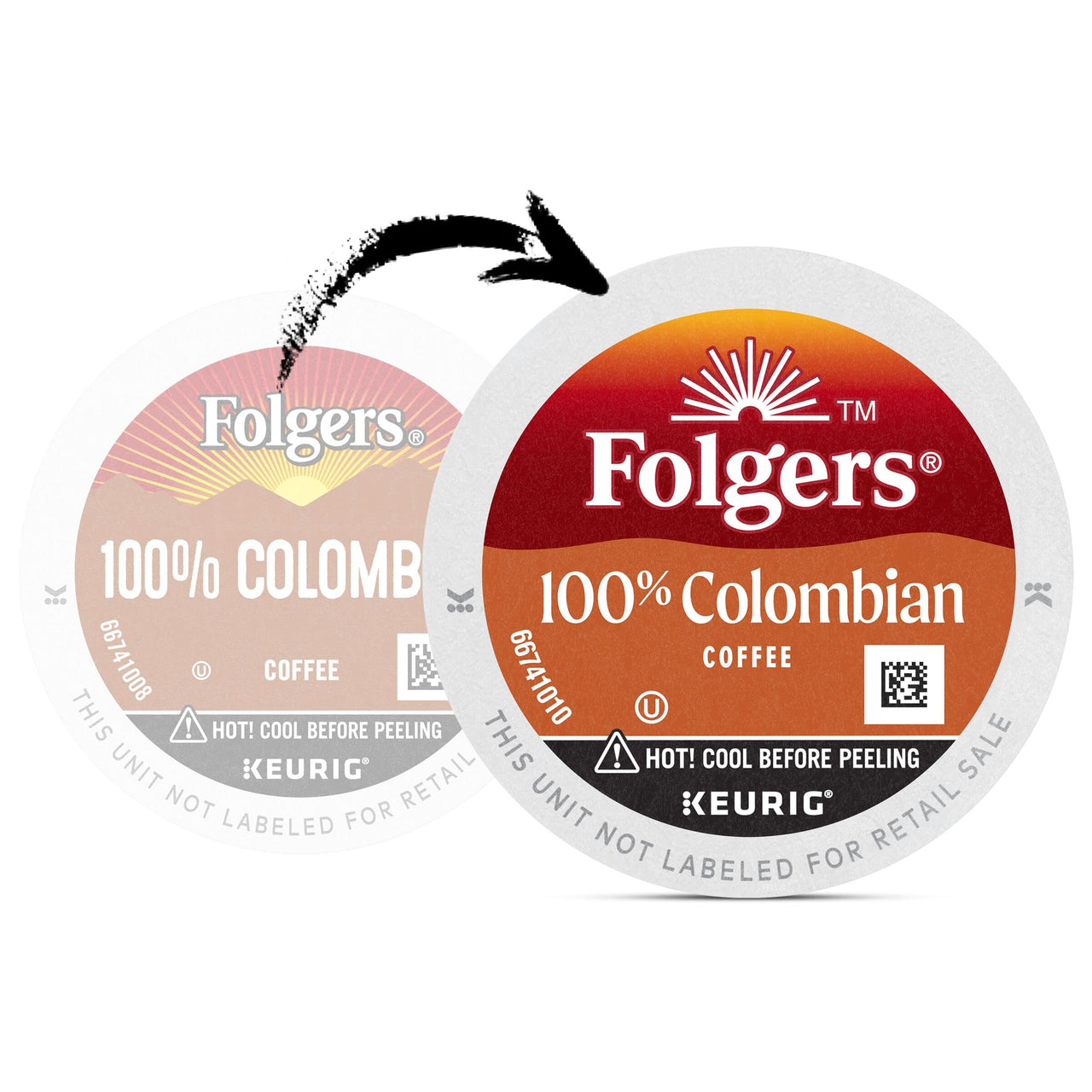 Folgers 100% Colombian Medium Roast Coffee, 12 Keurig K-Cup Pods