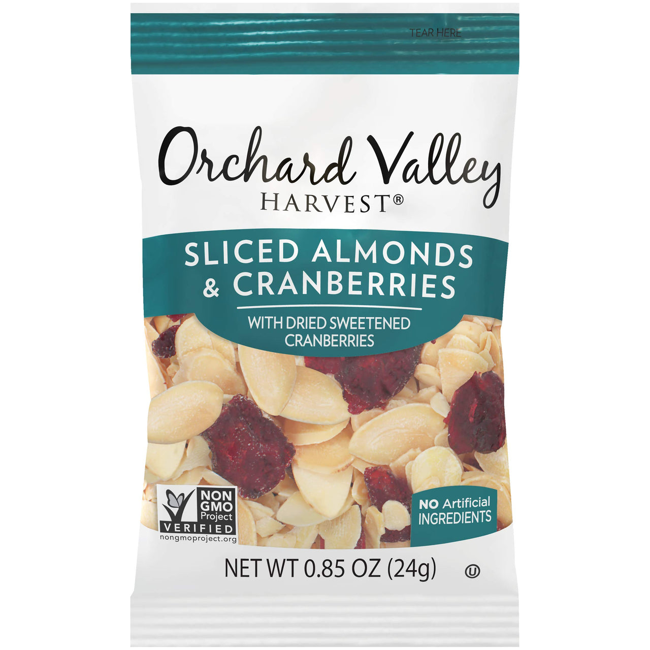 Orchard Valley Harvest Sliced Almonds and Cranberries Salad Toppers, 8 Count (Pack of 1), Gluten Free, Non-GMO, No Artificial Ingredients