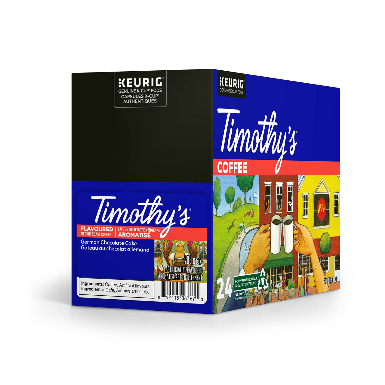 Timothy's  World Coffee German Chocolate Cake K-cup for Keurig Brewers, 96 Count