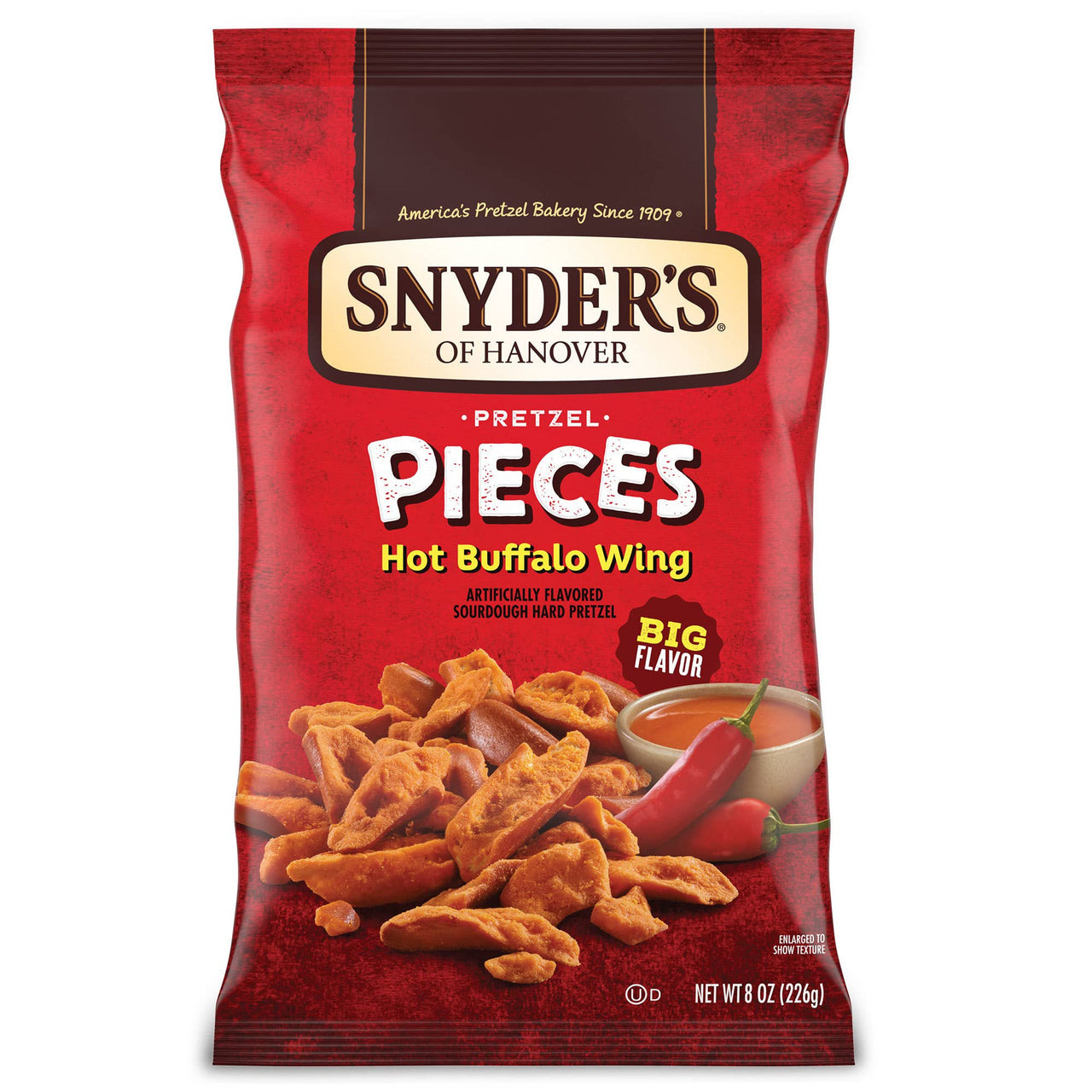 Snyder's  of Hanover Pretzel Pieces, Hot Buffalo Wing, 8 Oz