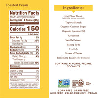 Simple Mills Almond Flour Crunchy Cookies, Toasted Pecan - Gluten Free, Vegan, Healthy Snacks, Made with Organic Coconut Oil, 5.5 Ounce (Pack of 2)