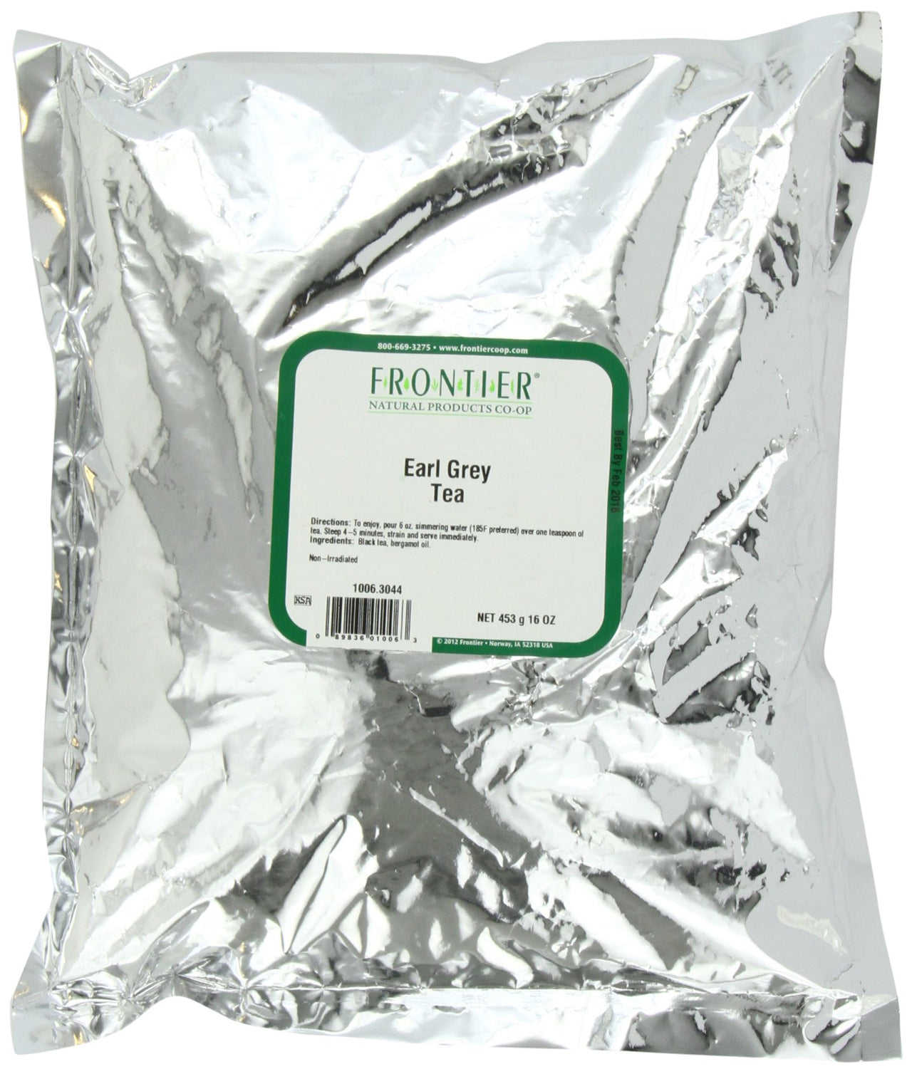 Frontier Co-op Earl Grey, Traditional, Kosher | 1 lb. Bulk Bag | Camellia sinensis