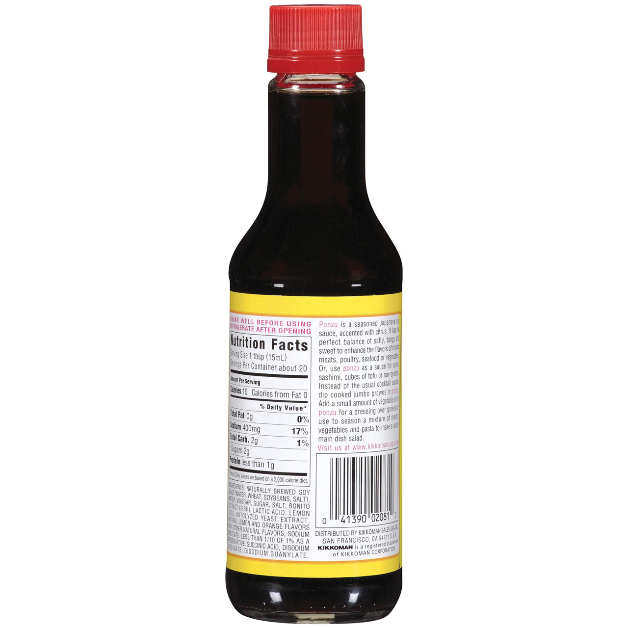 Kikkoman Soy Sauce, Ponzu Citrus, 10 Fl Oz