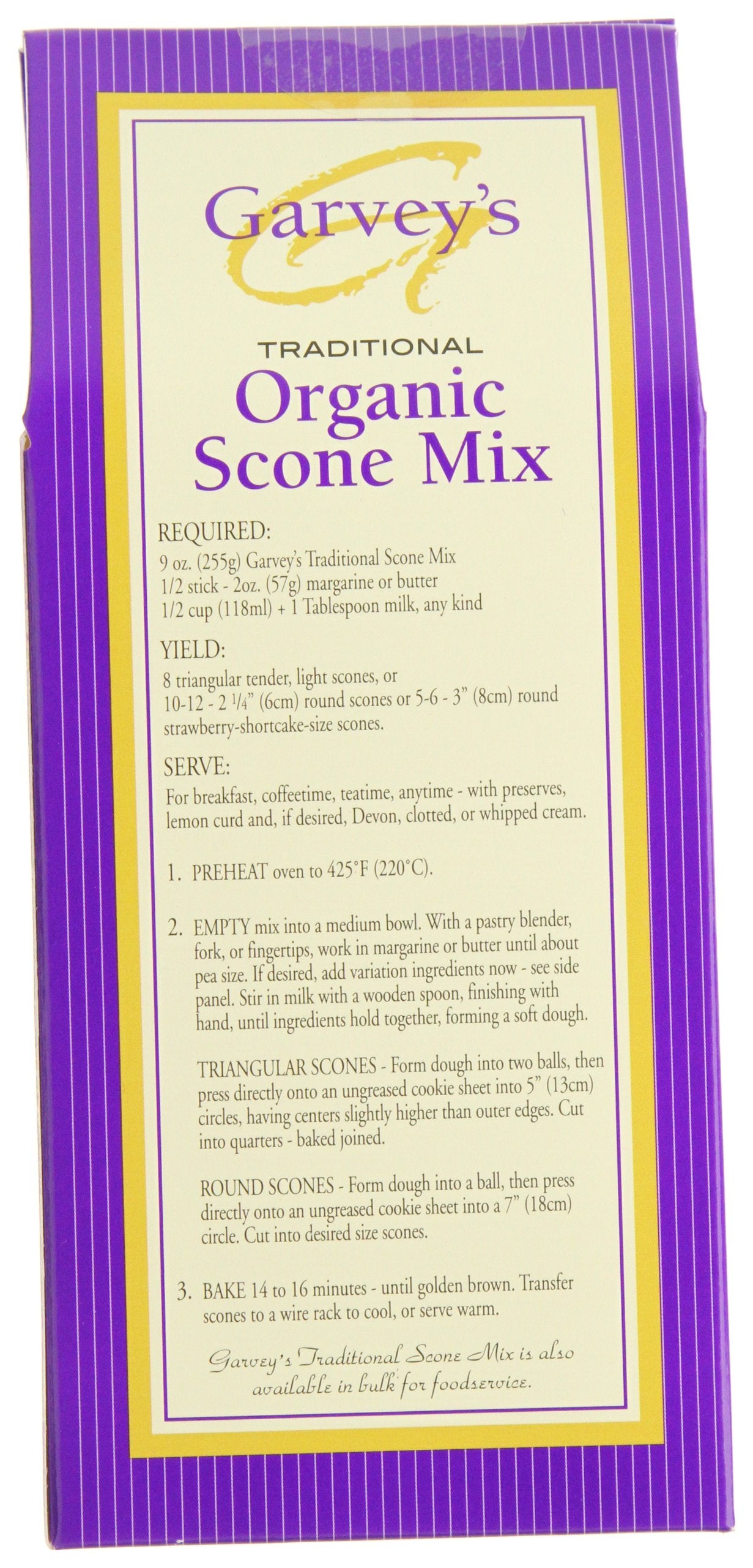 Garvey's  Organic Traditional Scone Mix, 9-Ounce