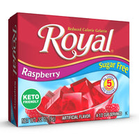 Royal Raspberry Gelatin Dessert Mix , Sugar Free, 0.32-Ounce Box (Pack of 12)