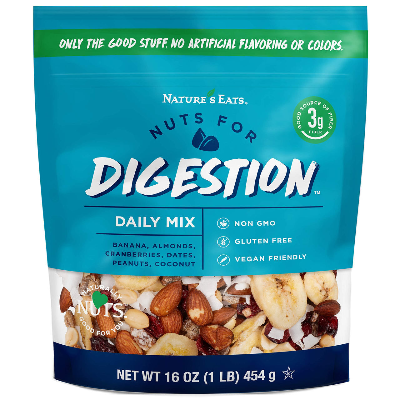 Nature's  Eats Nuts for Digestion Daily Banana trail mix, 16 Ounce