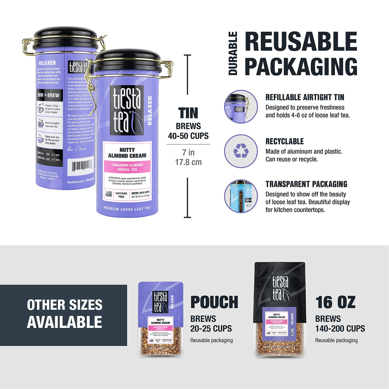 Tiesta Tea - Palm Beach Punch, Loose Leaf Fruit Punch Herbal Tea, Non-Caffeinated, Hot & Iced Tea, 4 oz Tin - 50 Cups, Natural, No Sugar, Herbal Tea Loose Leaf Blend