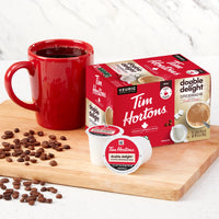 Tim Hortons Double Delight Coffee, Single-Serve K-Cup Pods Compatible with Keurig Brewers, 10ct K-Cups