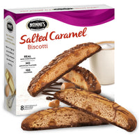 Nonni's  Salted Caramel Biscotti Italian Cookies - Biscotti Individually Wrapped Cookies - Italian Biscotti Cookies w/ Rich Milk Chocolate & Sea Salt - Kosher - 6.72 oz