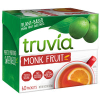 Truvia Calorie-Free Sweetener from the Monk Fruit Packets, 60 Count Monkfruit Box (Pack of 1)