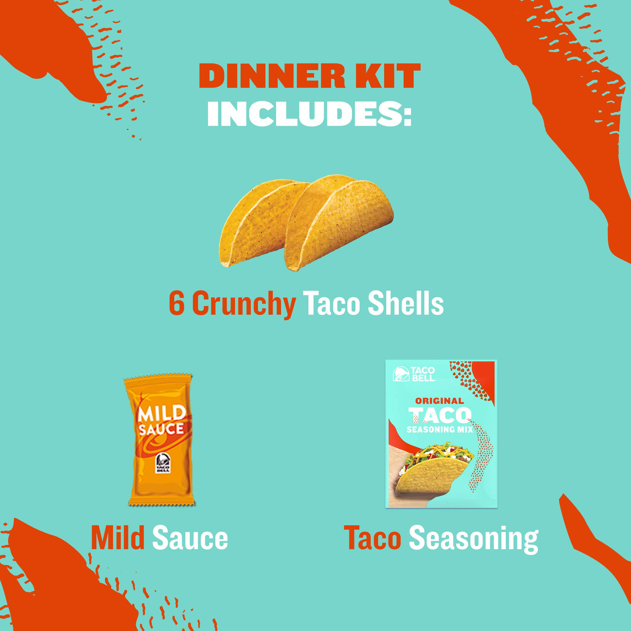 Taco Bell Crunchy Taco Dinner Kit (12 Count per Box)