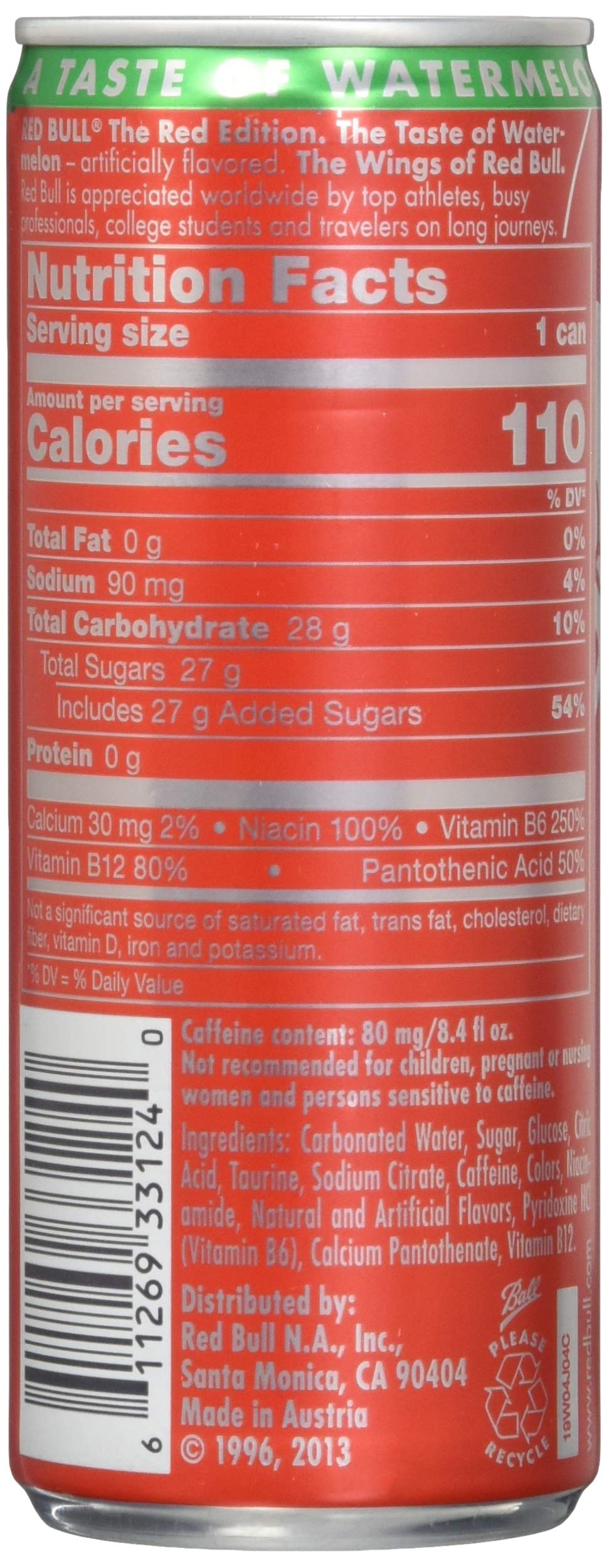 Red Bull Energy Drink, the Summer Edition, 8.4 Fl oz