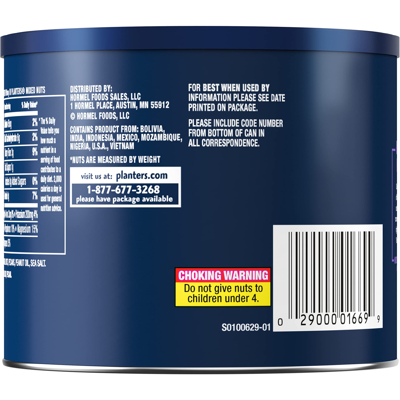 Planters Lightly Salted Mixed Nuts (10.3 oz Canister)