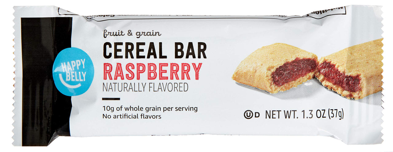 Happy Belly Fruit & Grain Cereal Bars, Raspberry, 8 Count