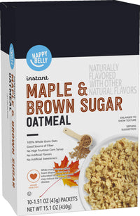 Happy Belly Instant Oatmeal, Maple & Brown Sugar, 10 Count