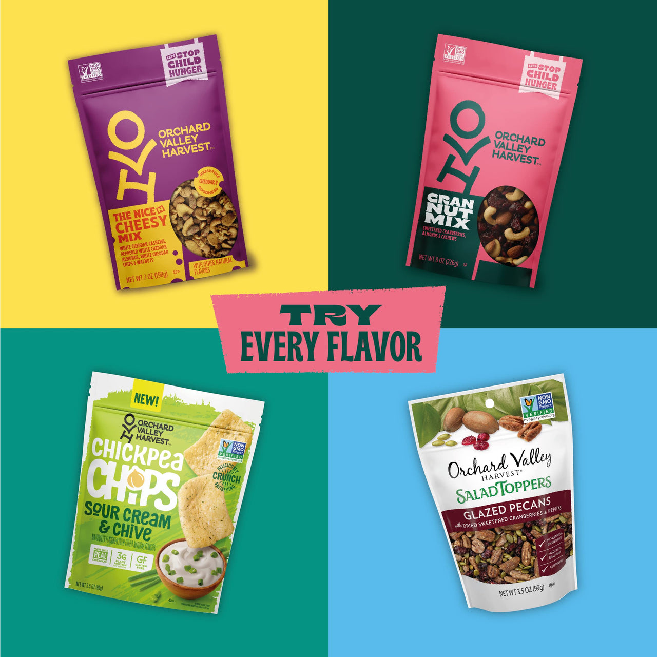 Orchard Valley Harvest Nice N Cheesy Mix, 1 Pack (7oz), White Cheddar Almonds, Cashews, Chips, Walnuts, Non-GMO, 6g Of Protein Per Serving