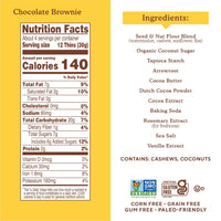 Simple Mills Sweet Thins Cookies, Seed and Nut Flour, Chocolate Brownie - Gluten Free, Paleo Friendly, Healthy Snacks, 4.25 Ounce (Pack of 1)