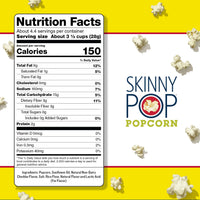 SkinnyPop White Cheddar Popcorn, 4.4oz Grocery Sized Bag, Skinny Pop, Healthy Popcorn Snacks, Easter Snacks, Gluten Free