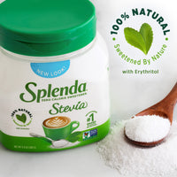 SPLENDA Stevia Zero Calorie Sweetener, Plant Based Sugar Substitute Granulated Powder, 9.8 oz Jar