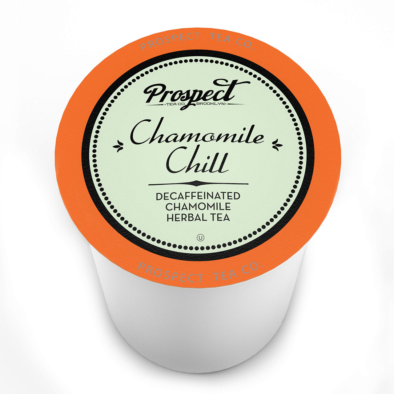 Prospect Tea Decaffeinated Chamomile Chill Herbal Tea Pods Compatible with K Cup Brewers Including 2.0, 40 Count