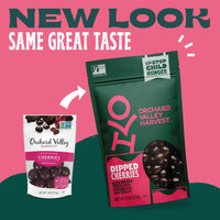 Orchard Valley Harvest Dark Chocolate Dipped Cherries, 1 Pack (8oz), Made With Real Sweetened Cherries, Gluten Free, Non-GMO, Stand Up Bag
