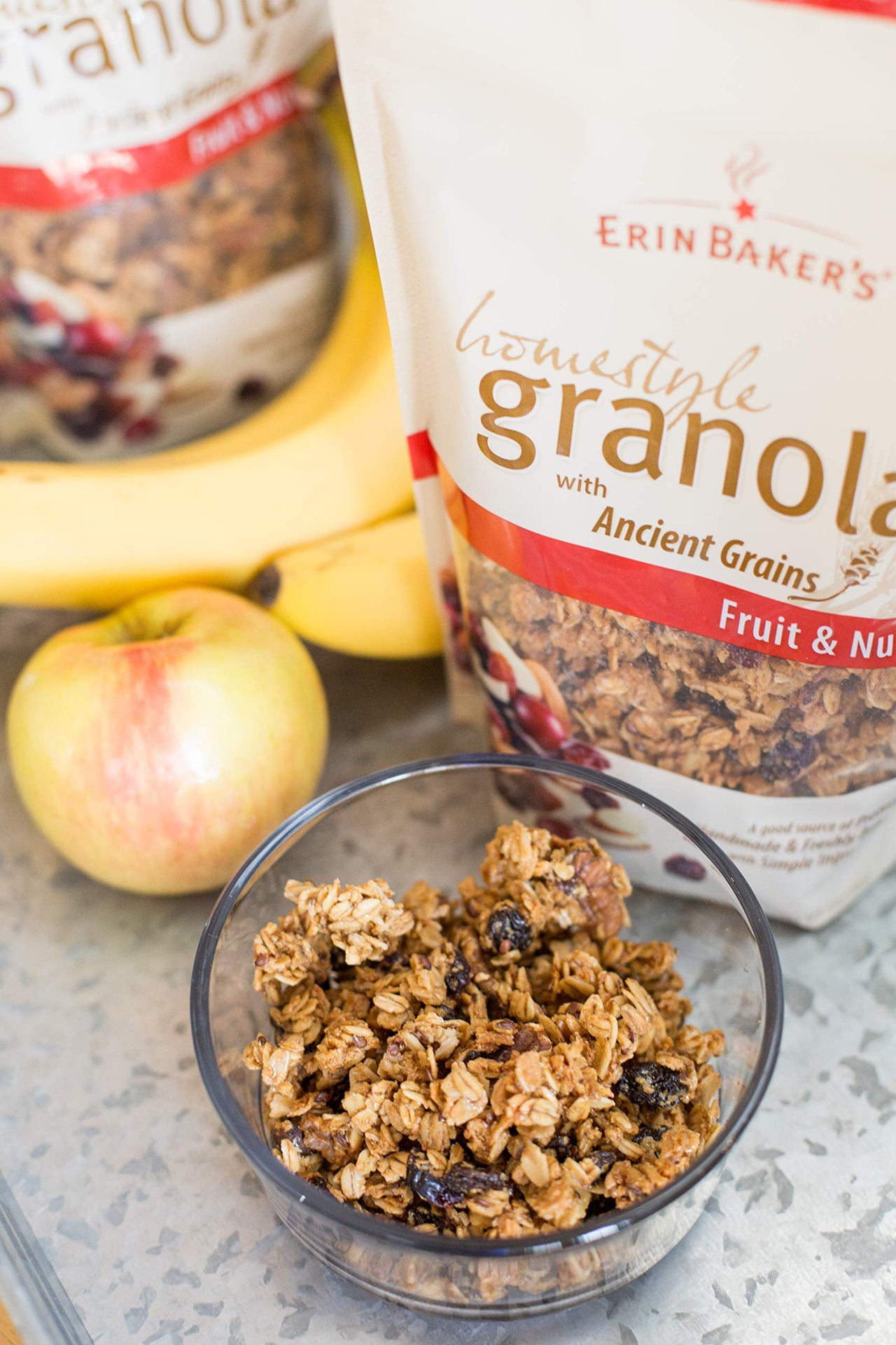 Erin Baker's  Homestyle Granola, Fruit & Nut, Ancient Grains, Vegan, Non-GMO, Cereal, 12 Ounce (Pack of 6)