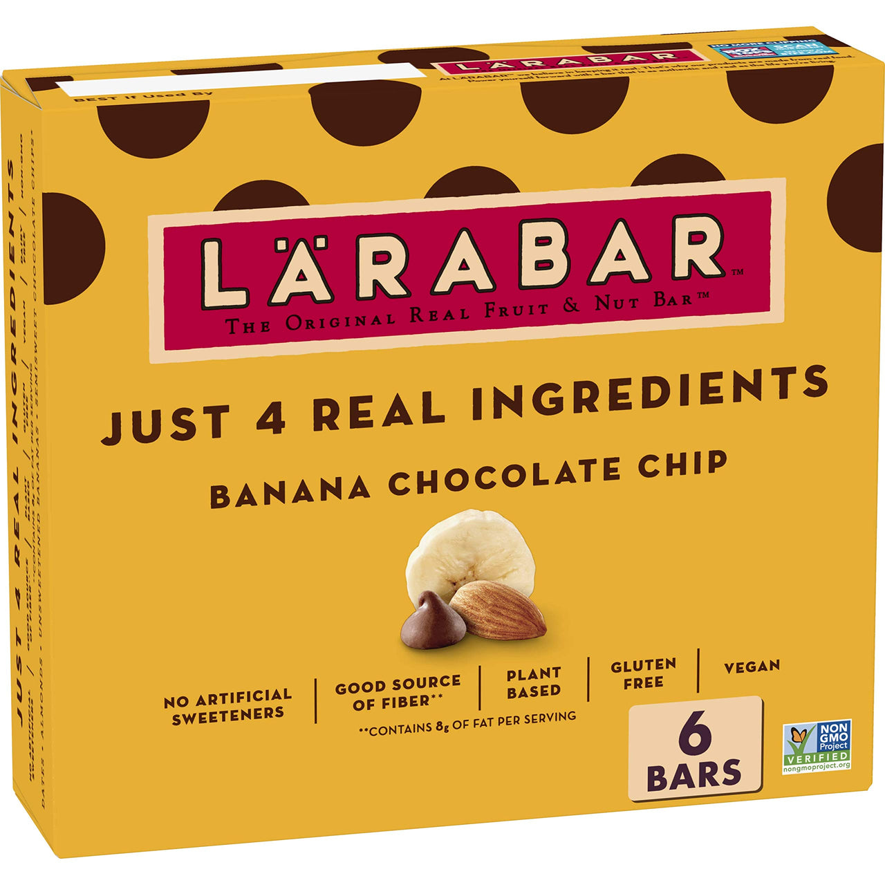 Larabar Banana Chocolate Chip, Gluten Free Vegan Fruit & Nut Bars, 6 ct