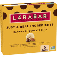 Larabar Banana Chocolate Chip, Gluten Free Vegan Fruit & Nut Bars, 6 ct