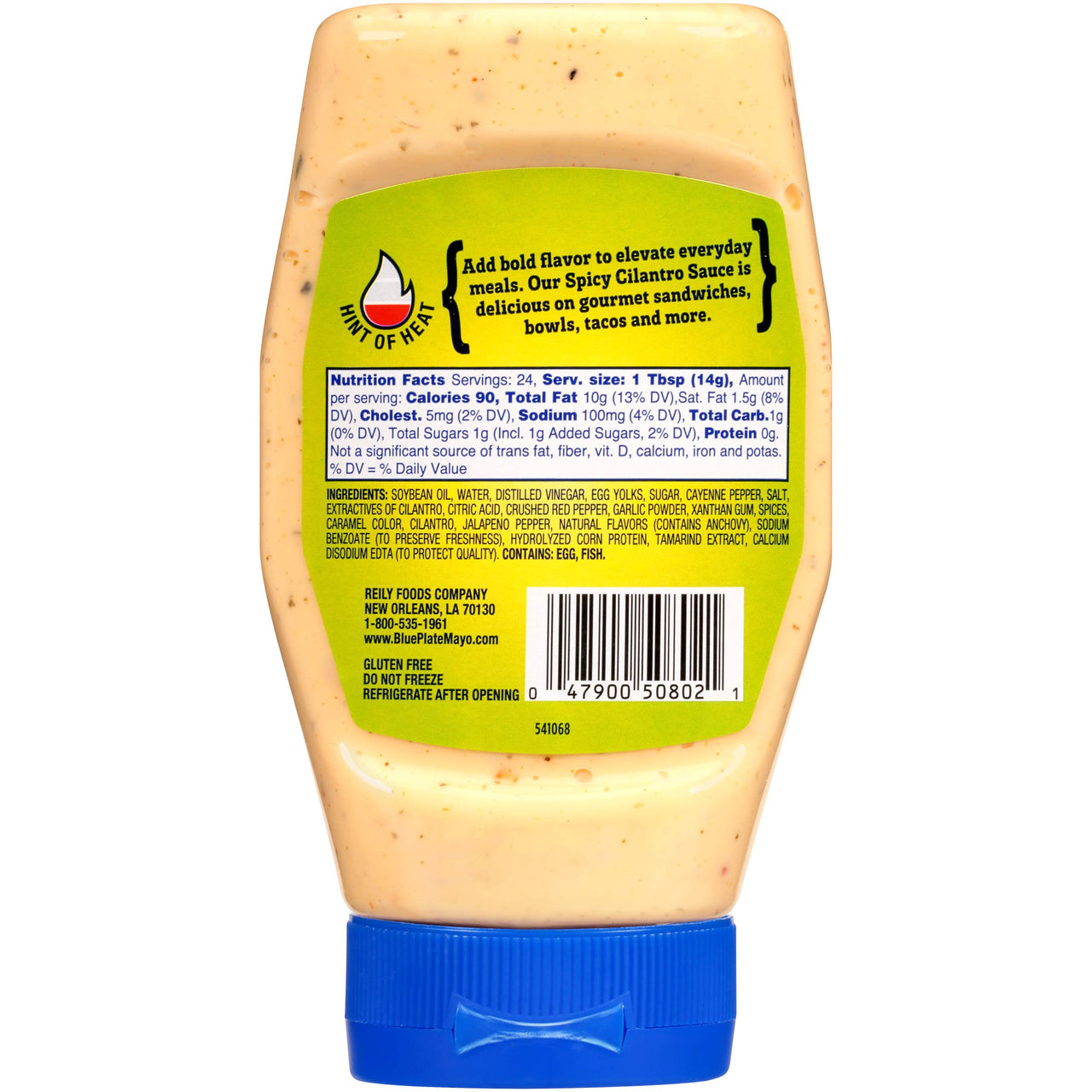 Blue Plate {Go Bold} Spicy Cilantro Sauce, 12 Ounce Squeeze