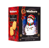 Walker's  Shortbread Snowman Mini Festive Shapes Holiday Box, Pure Butter Shortbread Cookies, 5.3 Oz Box